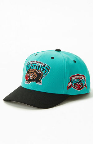 Mitchell & Ness Memphis Grizzlies Grey Black Pop Adjustable Snapback Hat  Cap