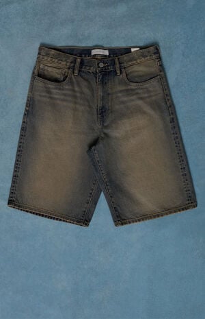 Austin Extreme Baggy Denim Shorts Dark Blue Tint image number 1
