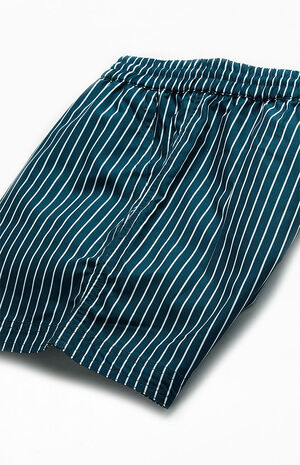 Green Stripe 15" Swim Trunks image number 4