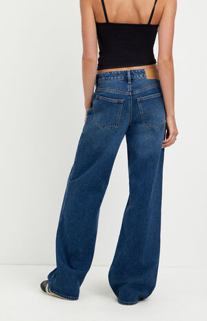 Casey Low Rise Baggy Jeans Dark Indigo Wash image number 4