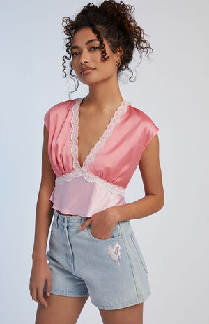 Indigo Denim Shorts image number 3