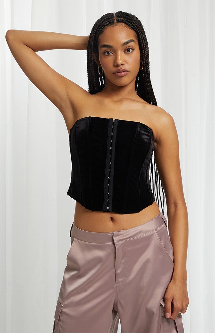 Beverly Beck Sienna Strapless Velvet Tube Top PacSun