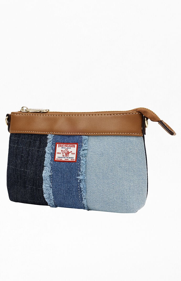 True Religion Caleb Highbridge Patchwork Denim Crossbody Pouch