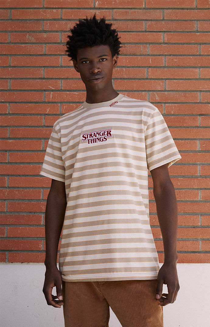 Stranger Things x PacSun Logo Stripe T-Shirt | PacSun