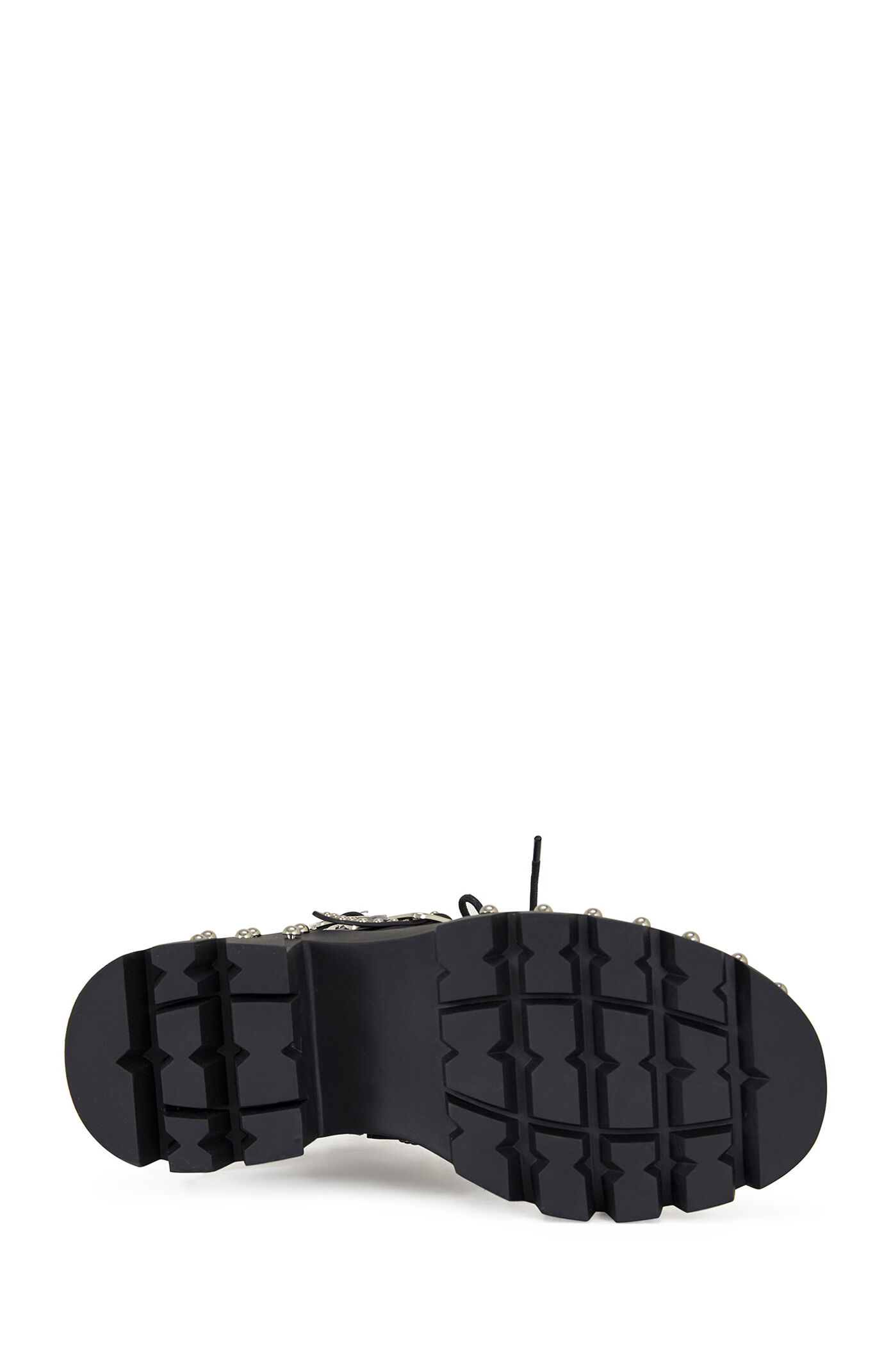 AZALEA WANG Women's Winola Silver Faux Leather Combat Boots