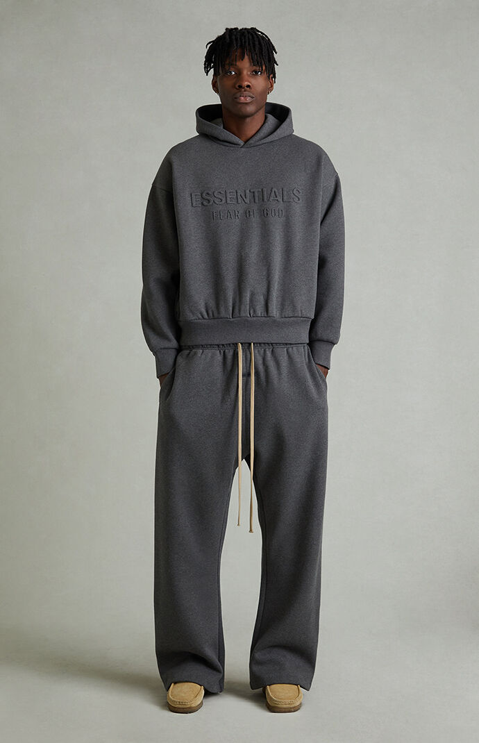 Fear of God ESSENTIALS Charcoal Heather Fleece Flare Sweatpants