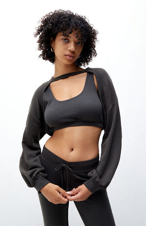 redaktionelle efterskrift Stærk vind PacSun Catalina Cropped Shrug Sweatshirt Two-Piece Set | PacSun