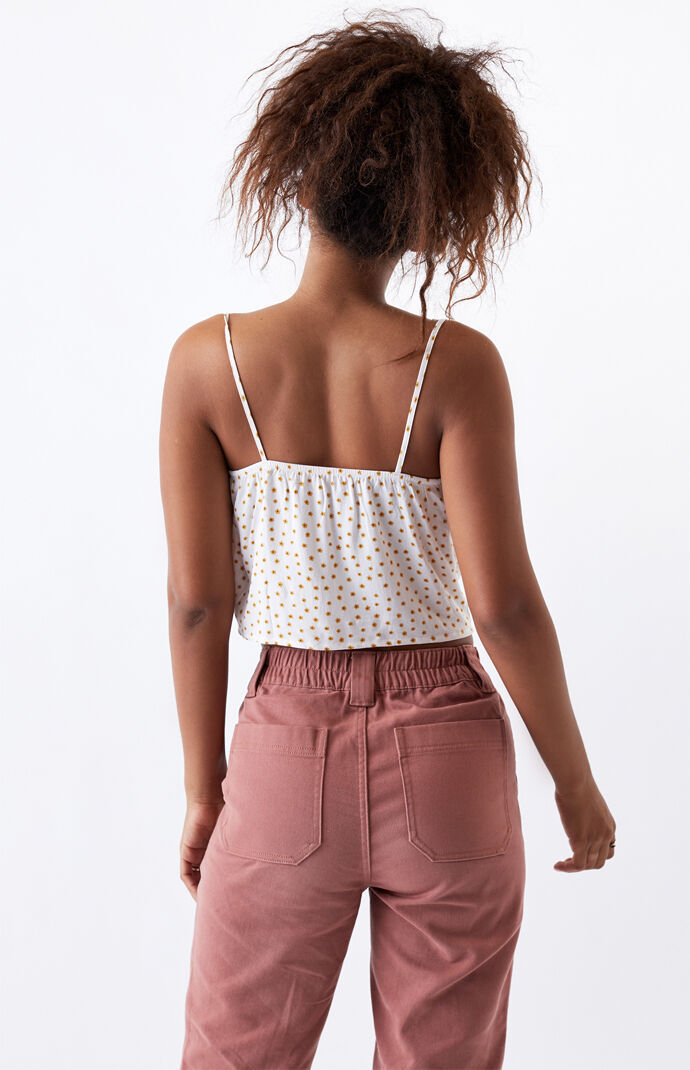 Keyhole Woven Tank Top