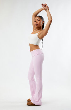 PAC WHISPER Active Fold-Over Waistband Flare Yoga Pants image number 2