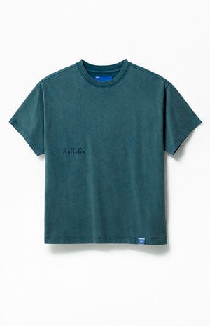 Blue Vintage Wash Heavyweight Oversized T-Shirt image number 1