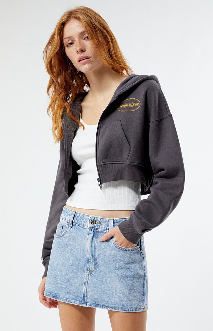 Pacsun cropped on sale zip up