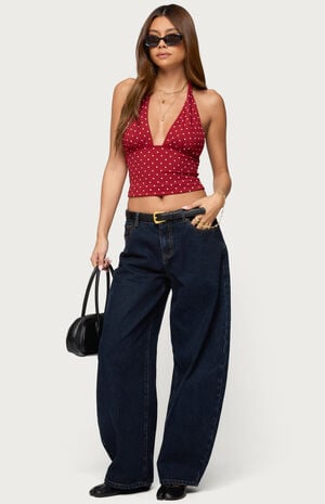 Blaire Polka Dot Halter Top image number 5