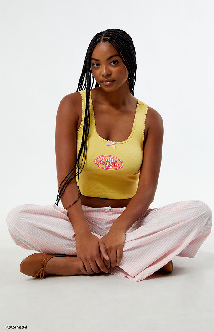 Polly Pocket Yellow Lace Trim Tank Top | Pacsun