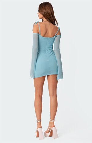 Ariel Off Shoulder Mesh Mini Dress image number 4