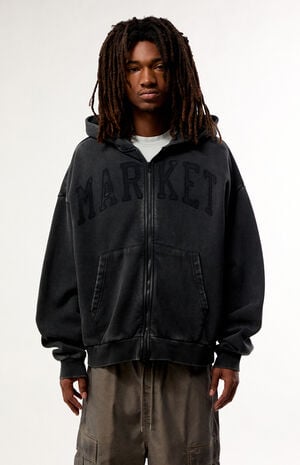 Watercolor Teddy Zip Up Hoodie image number 2