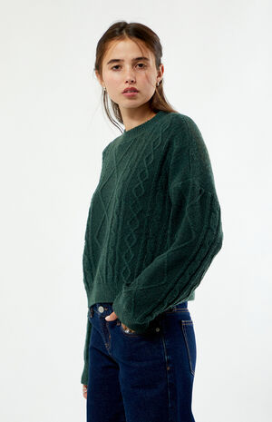 Cable Knit Cozy Crew Neck Sweater image number 2