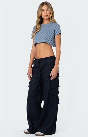 Stripey Cropped T-Shirt image number 3