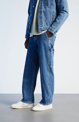 Baggy Medium Wash Carpenter Jeans image number 3
