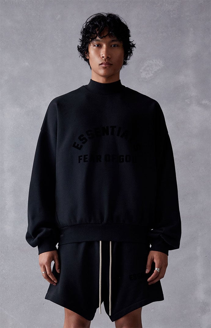 Jet Black Crew Neck Sweatshirt