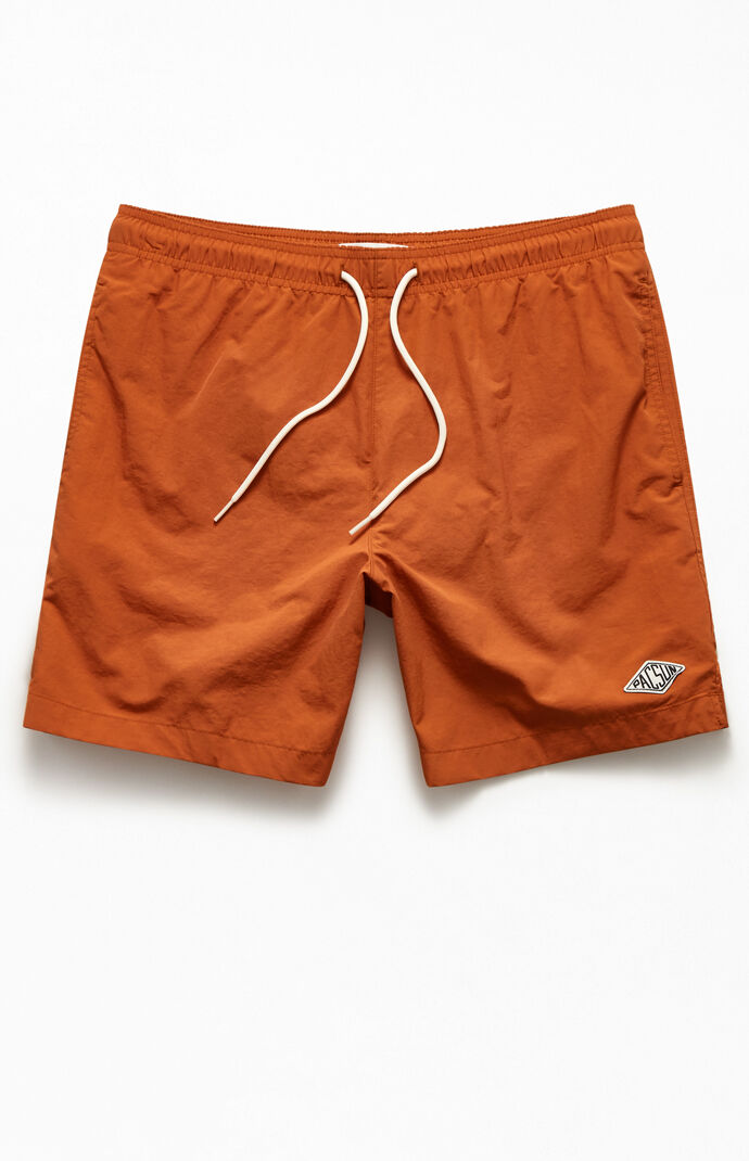 Solid Color 17" Swim Trunks