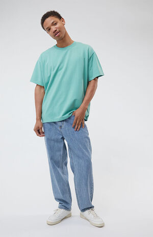Green Oversized Terry T-Shirt image number 4