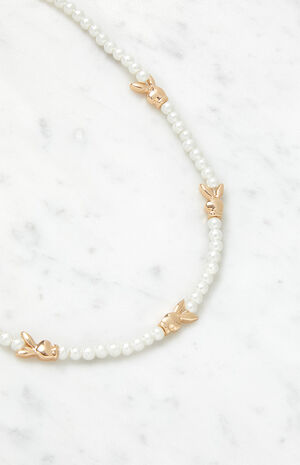 By PacSun Bunny Beaded Charm Necklace image number 2