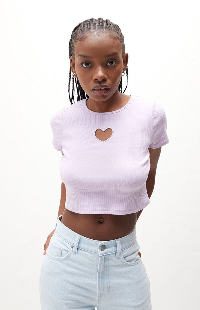 Heart cut out shirt clearance