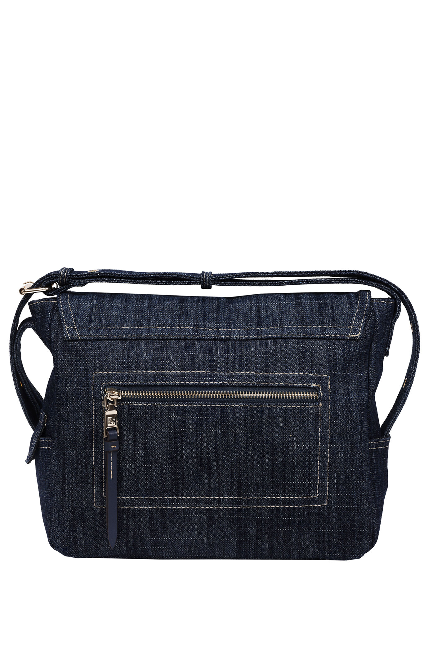 True Religion Dark Denim Multi Patch Messenger Bag