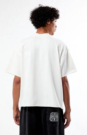 White Heavyweight Cropped T-Shirt image number 4