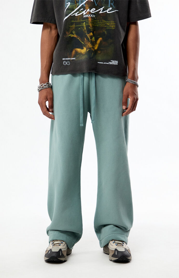 Pacsun Blue Fleece Extreme Baggy Sweatpants