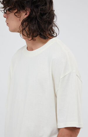 Off White Loch Solid Oversized T-Shirt image number 2