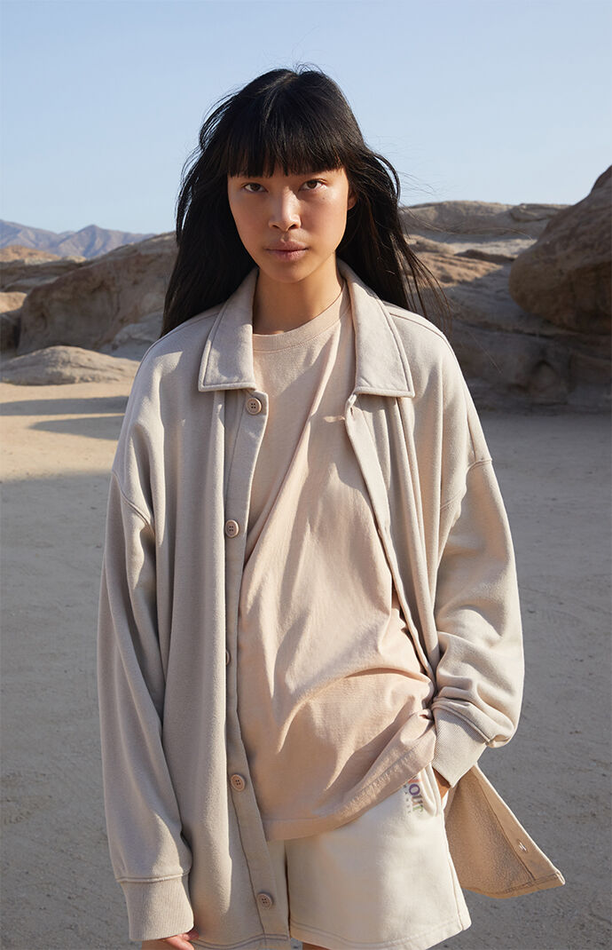 button down fleece jacket