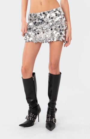 Sabina Low Rise Sequin Mini Skirt image number 2