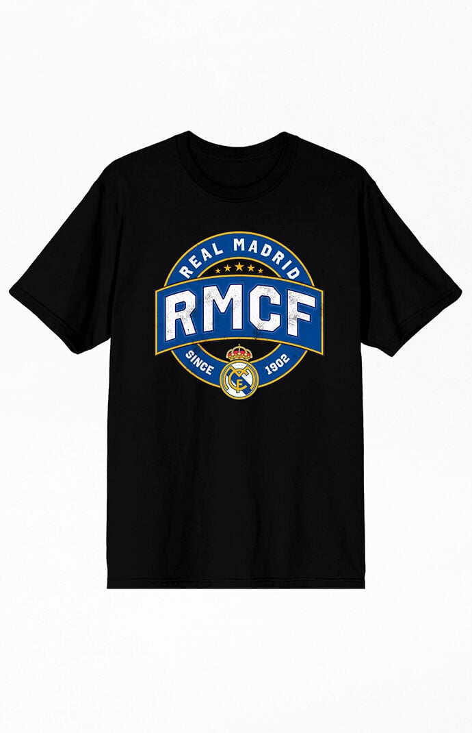Men's Real Madrid Since 1902 RMCF T-Shirt in Black - Size 2XL
