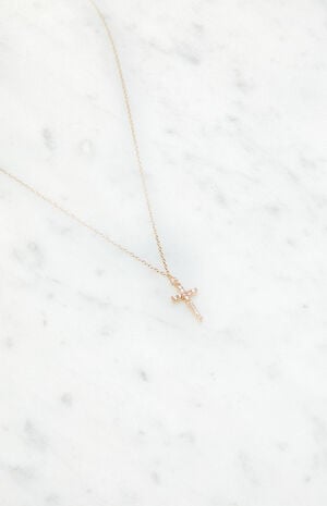Gold Cross Necklace image number 2