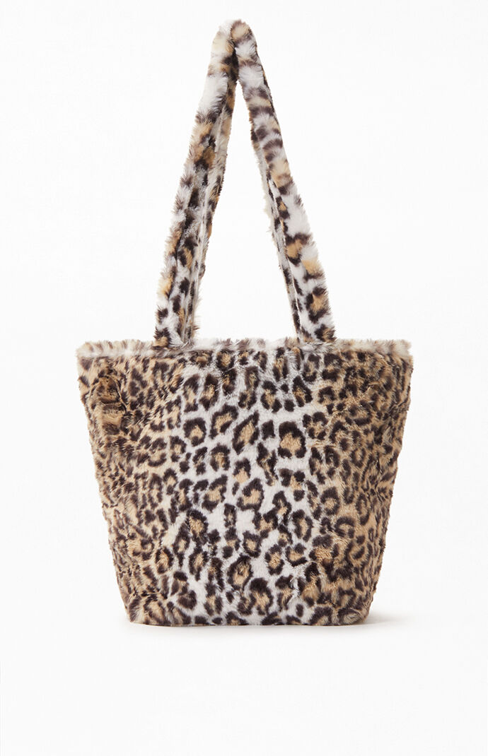 Leopard faux sales fur bag
