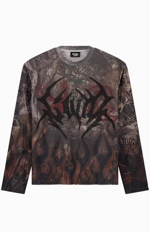 Gothic Flame Long Sleeve T-Shirt image number 1