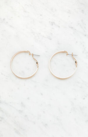 Large Chunky Hoop Earrings image number 1