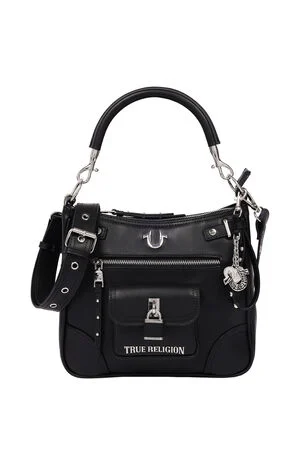 Black Moto Zip Hobo Bag image number 1