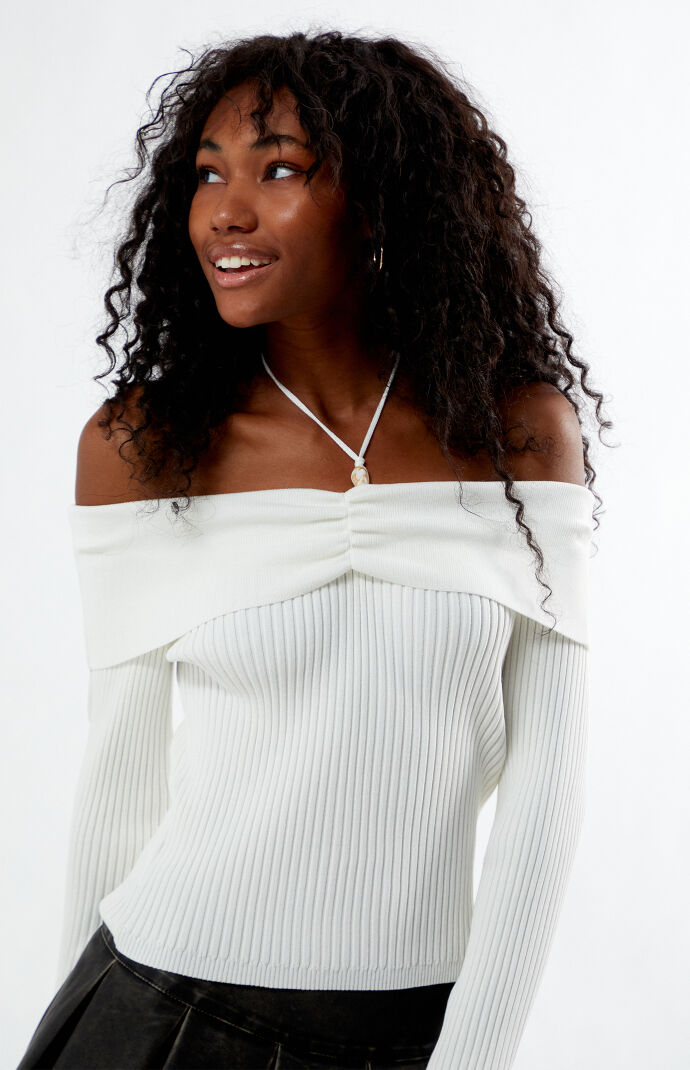 トップス Laura Glamorous Off-The-Shoulder Sweater | Pacsun