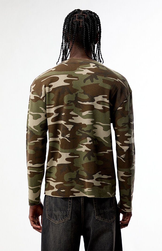 Nightlab Night Camo Waffle Knit Long Sleeve T-Shirt