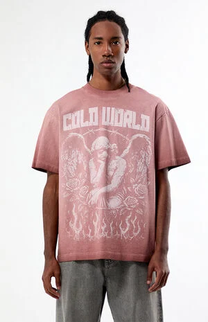 Cold World Angel Oversized T-Shirt image number 1