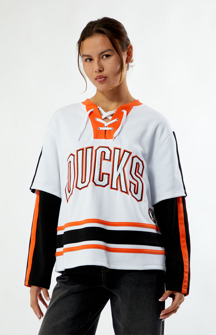 WILD COLLECTIVE x NHL Anaheim Ducks Layered Long Sleeve Hockey Jersey