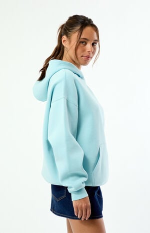 Light Blue Ultra Soft Fleece Core Pullover Hoodie image number 4