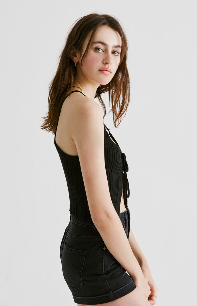 Tie Front Sweater Cami Top