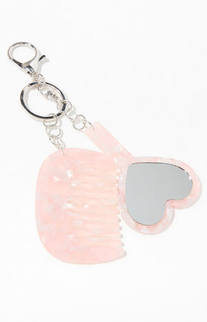 Mirror & Comb Bag Charm Keychain image number 2