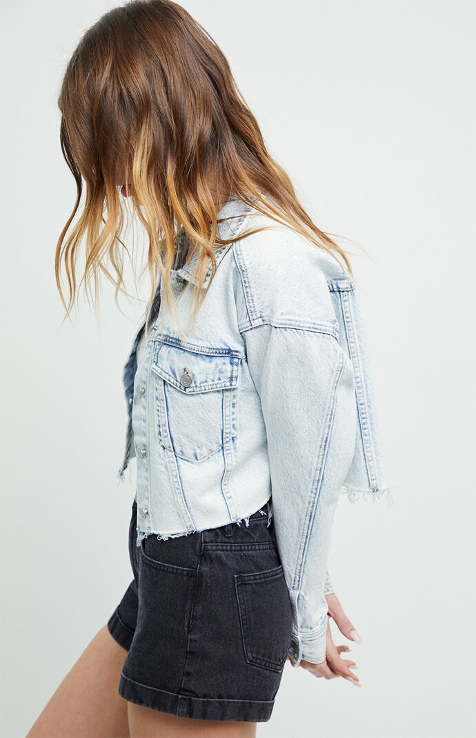 Butterfly Cropped Trucker Jacket