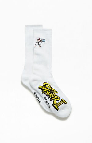 Street Fighter 2 Ryu Crew Socks image number 2