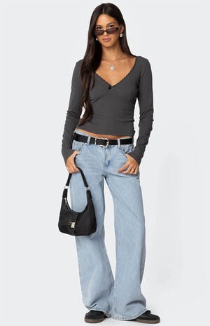 Adrienne Lace Trim Top image number 2