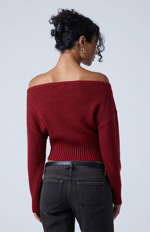 Cosette Ribbed Off-The-Shoulder Sweater image number 5